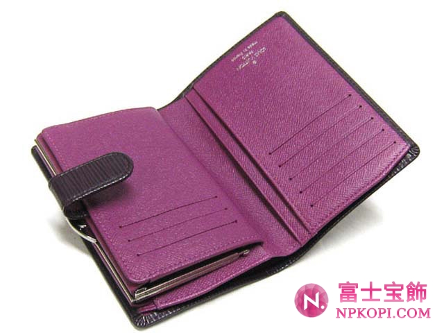 (LOUIS VUITTON)ルイヴィトン 財布コピー エピ財布 がま口 ポルトフォイユヴィエノワ カシス M6364K